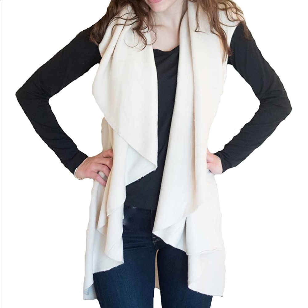 LOOK Sleeveless Cardigan Shawl One Size